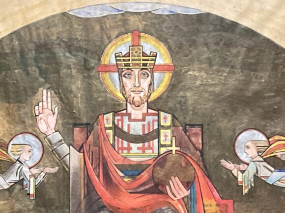 Entwurf für das Apsis Mosaik von St. Gabriel, "Christ König", Josef Eberz, (c) Anette Spieldiener